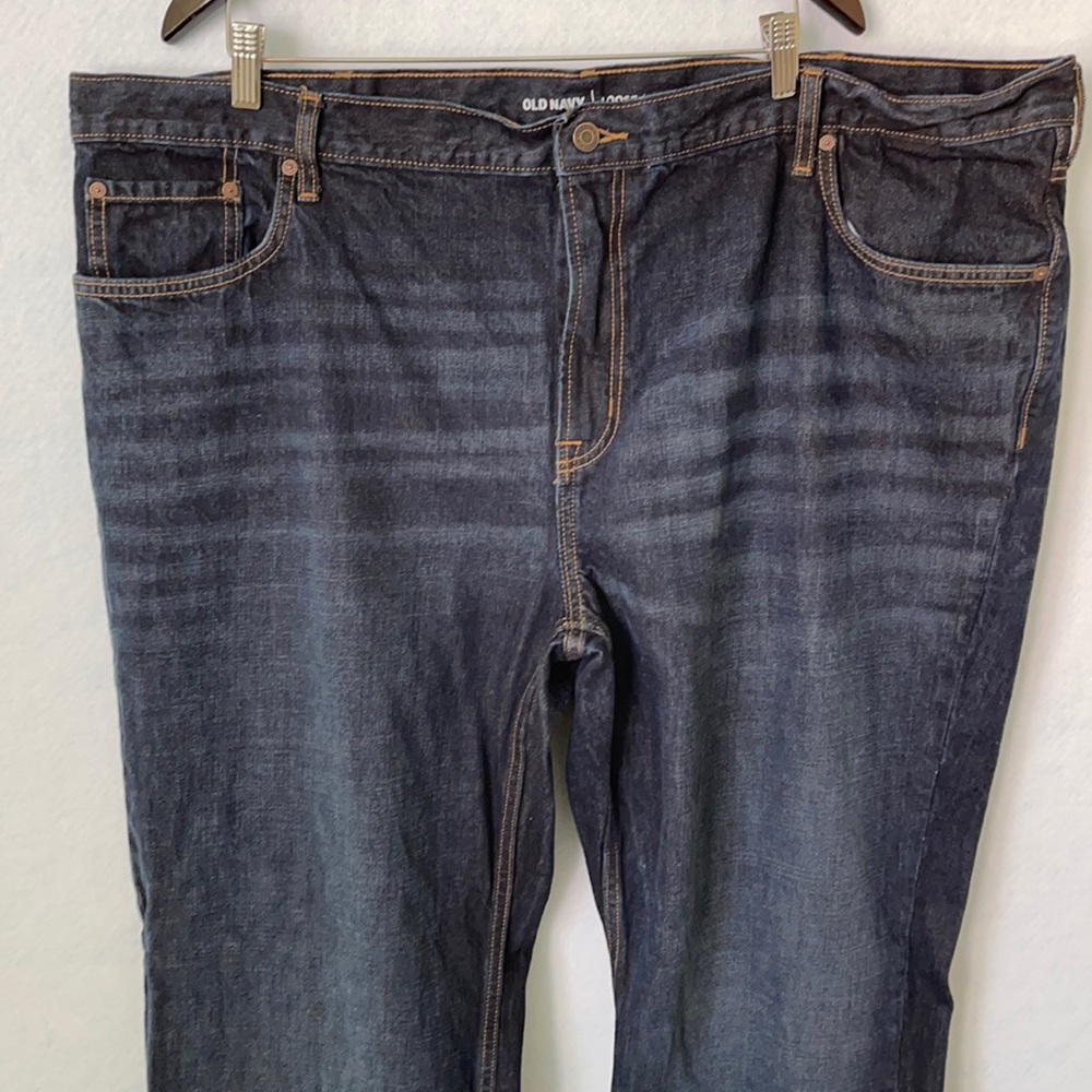 Old Navy Dark Wash Loose/Ample Straight Leg Jeans - Picture 2 of 12